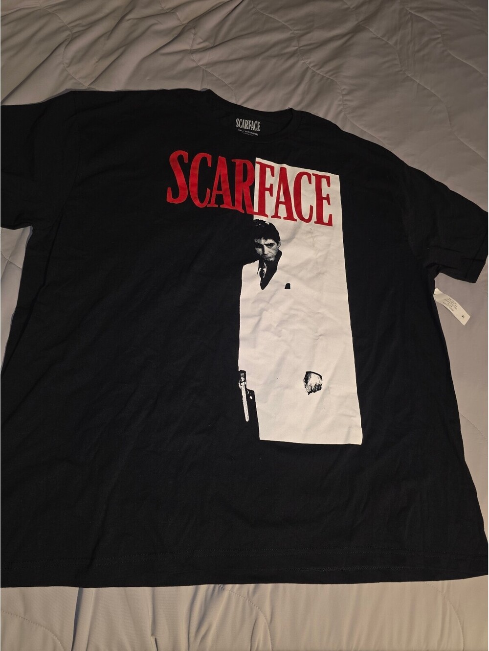 Scarface Shirt Mens 3XL Black Movie Poster Graphic Tee Tony Montana 100% Cotton